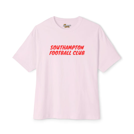 Pink t-shirt with 'Southampton Football Club' text on a white background