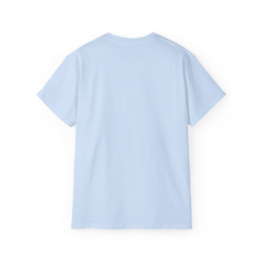 Light blue t-shirt on a white background