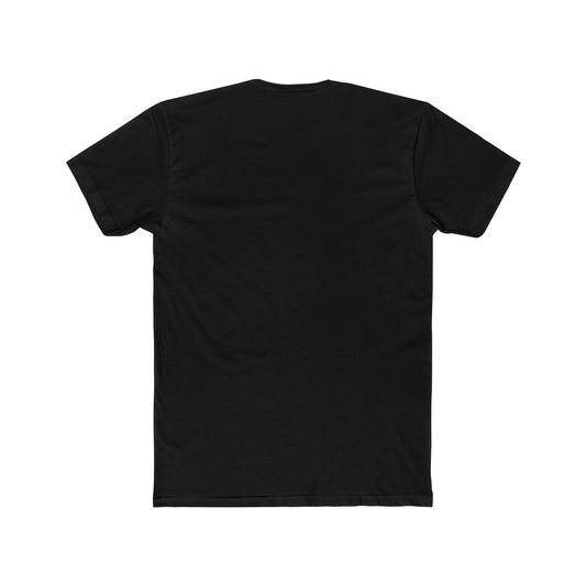Black t-shirt on a white background