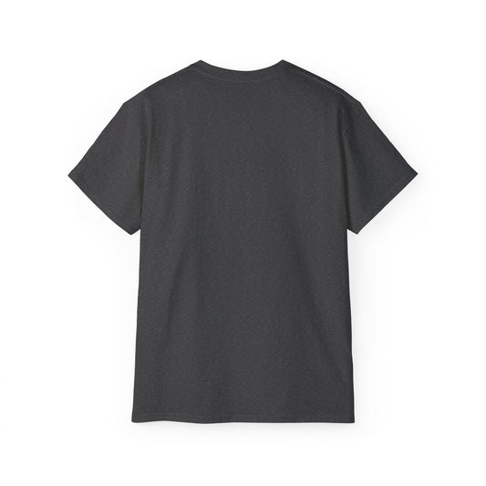 Black t-shirt on a white background