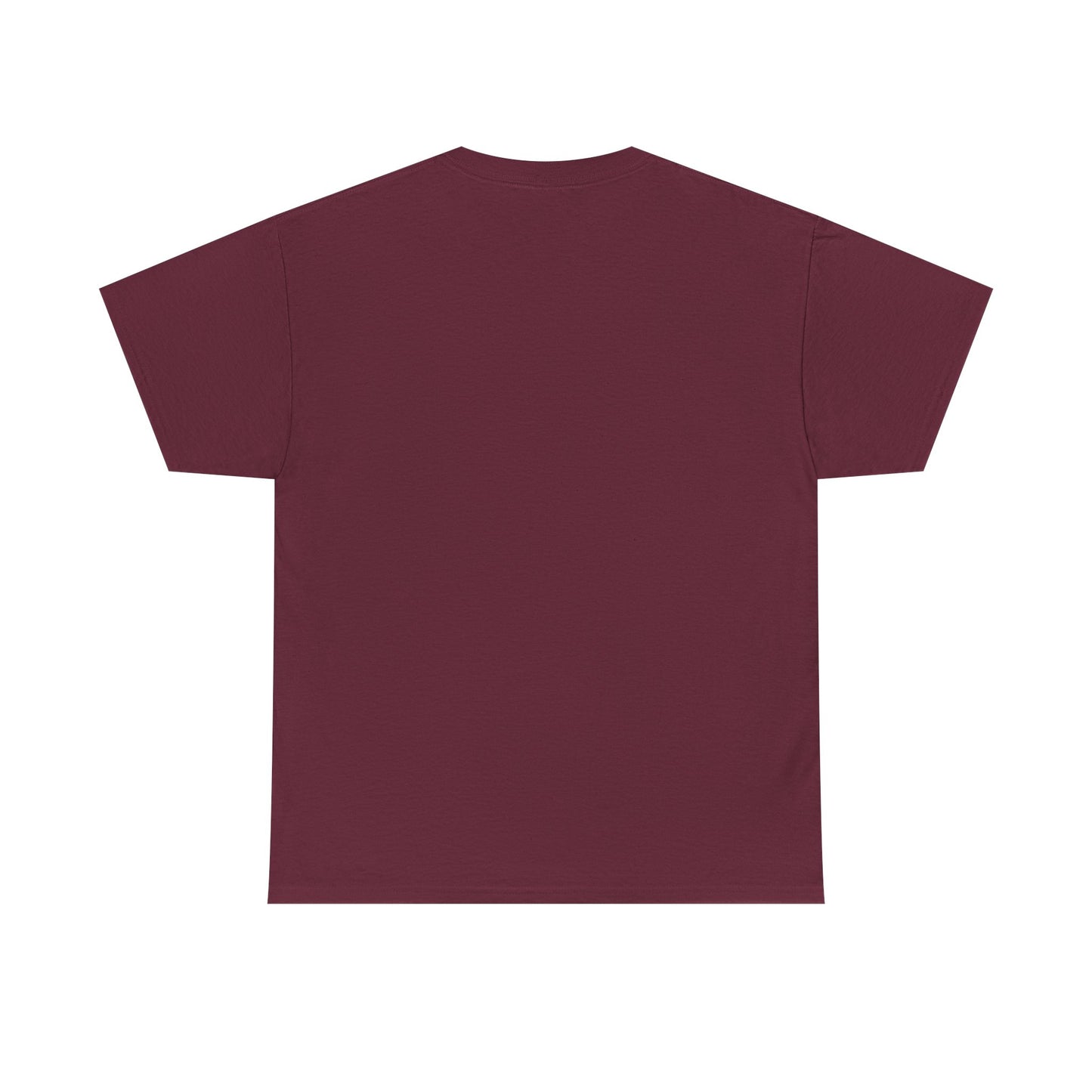 Maroon t-shirt on a white background