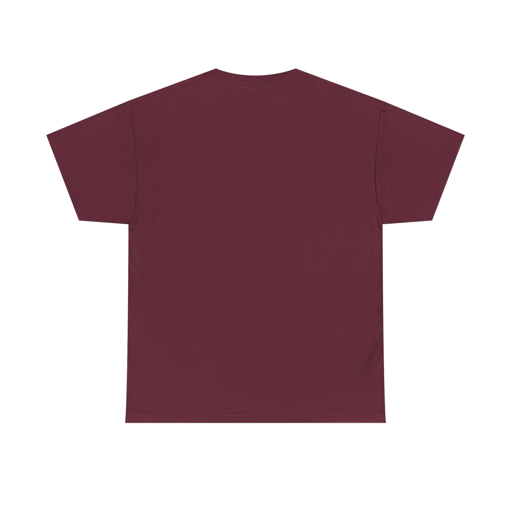 Maroon t-shirt on a white background