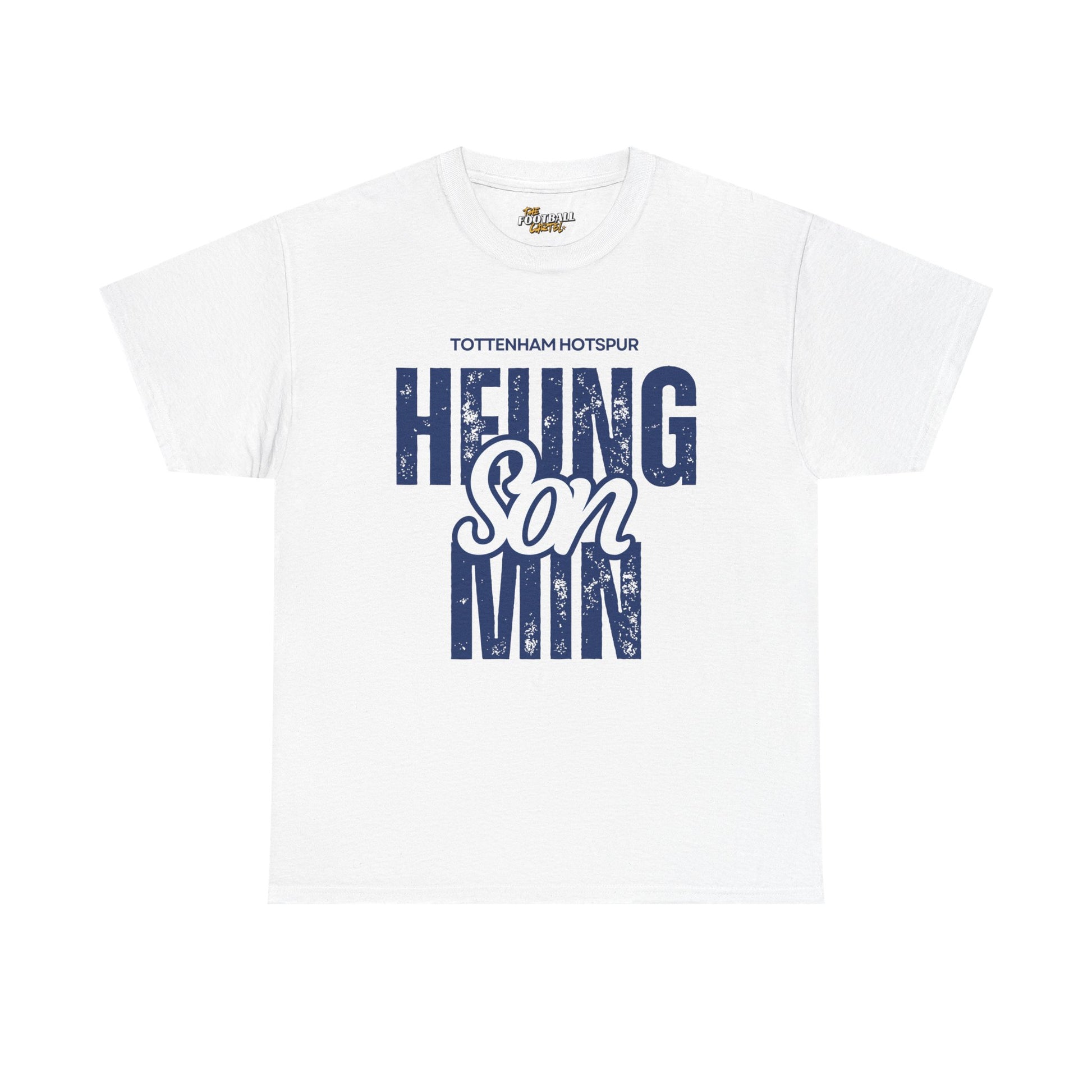 White t-shirt with 'Tottenham Hotspur' text and graphics on a white background