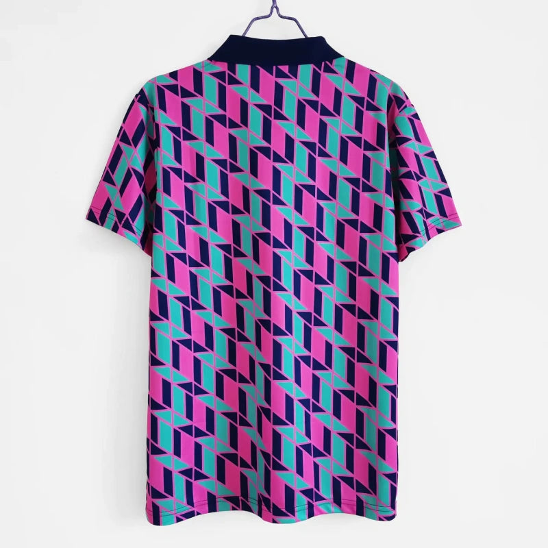 Geometric patterned scotland 88 fourth shirt on a white background