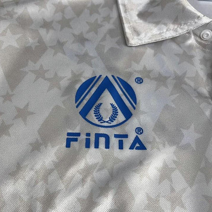 Close-up of a cruzeiro 1993 away shirt with Finta logo