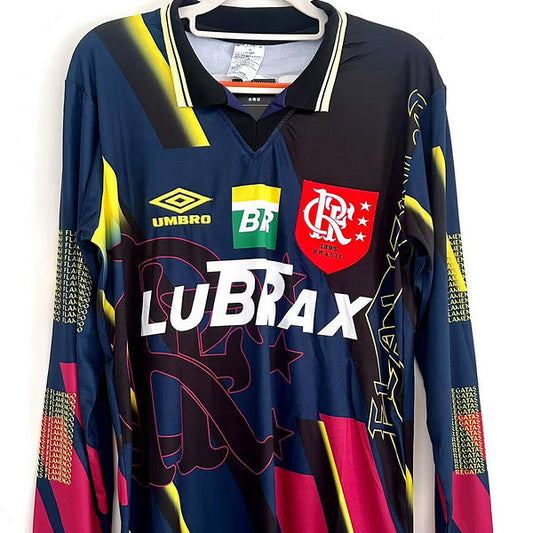 Colorful Flamengo 1997 gk shirt  with visible branding on a white background