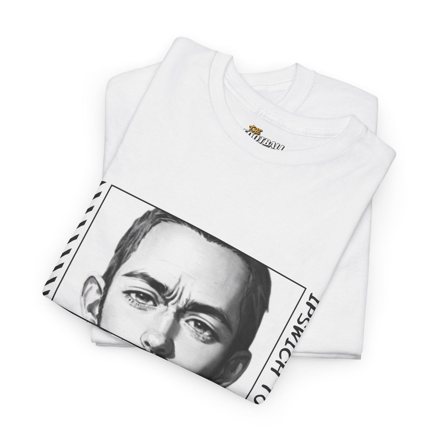 White Ipswich town t-shirt with graphic design and brand logo on a white background