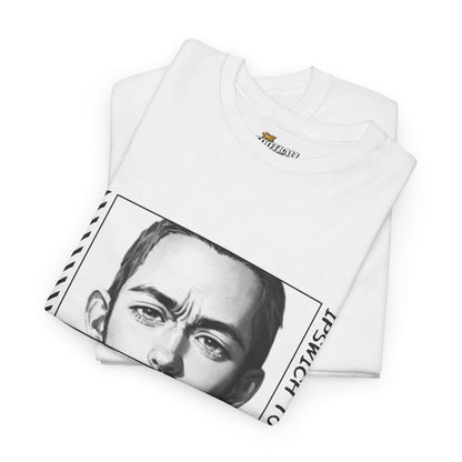 White Ipswich town t-shirt with graphic design and brand logo on a white background