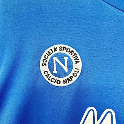 Blue Napoli 88/89 home shirt with a logo