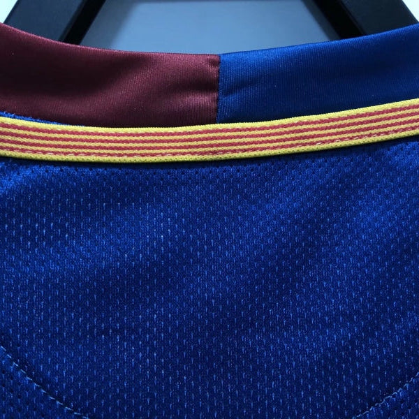 Close-up of a Barcelona 09 champions league final shirt 