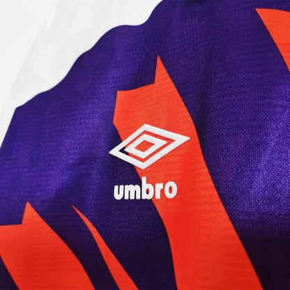 Close-up of a scotland 1992 away shirt