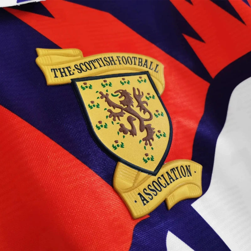 Scottish Football Association logo on a scotland 1992 away shirt