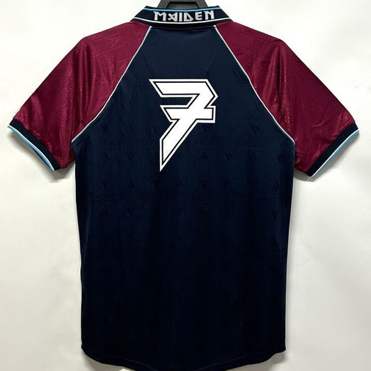 West Ham 1999 iron maiden home shirt 