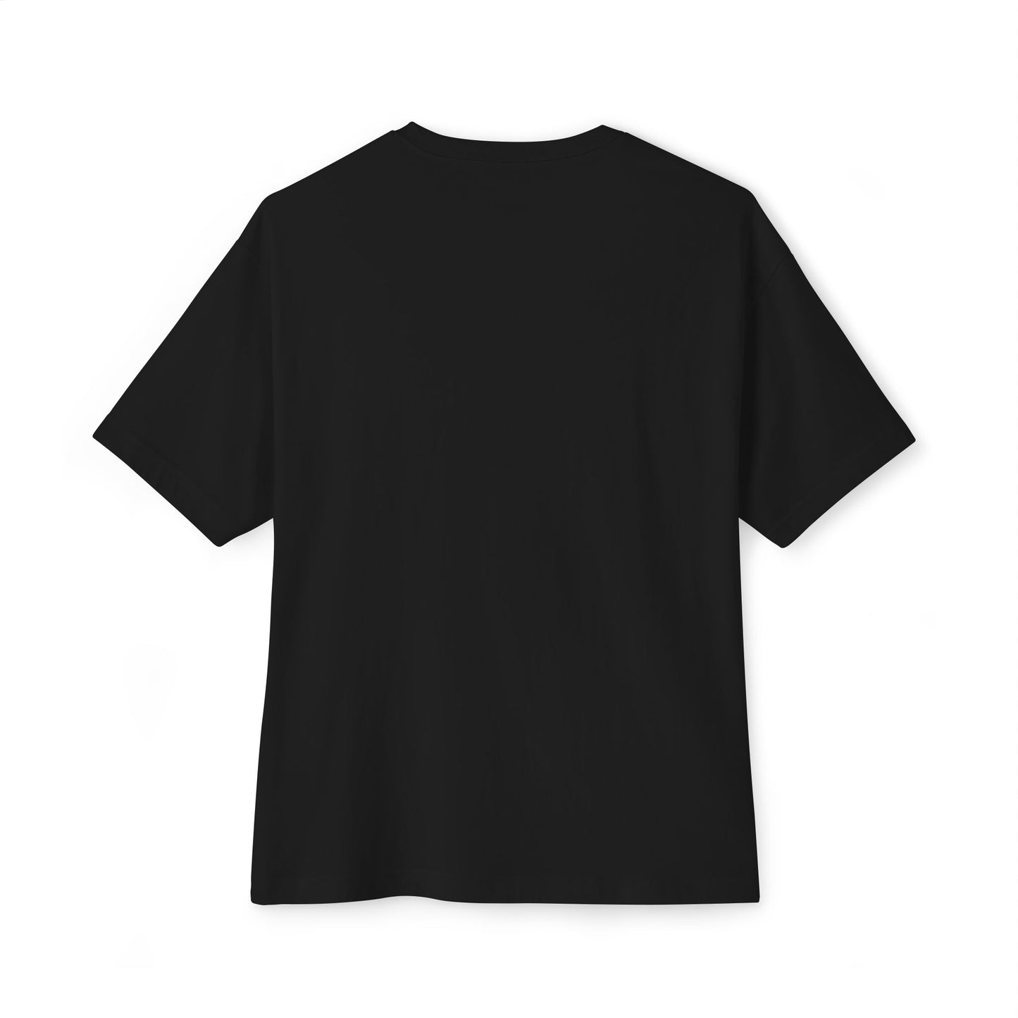 Black t-shirt on a white background