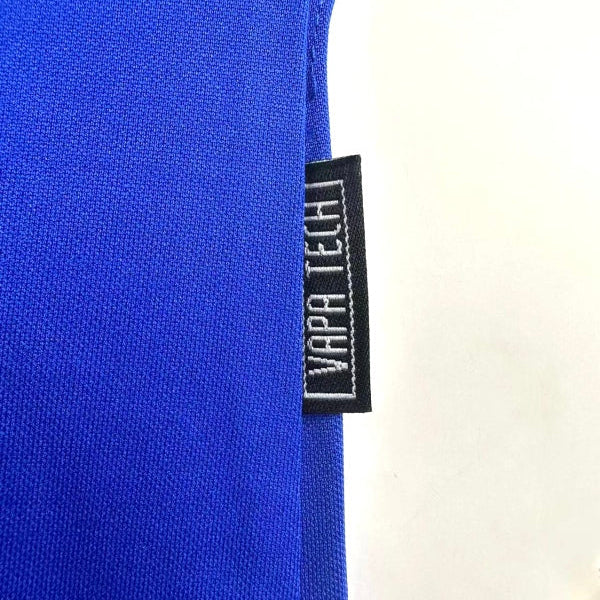 Blue Chelsea 99-01 home shirt with a 'Vappa Tech' label on a white background