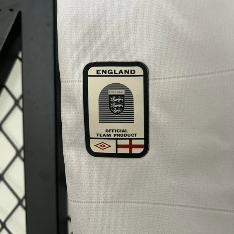 England official team product label on a white England 2004 home shirt