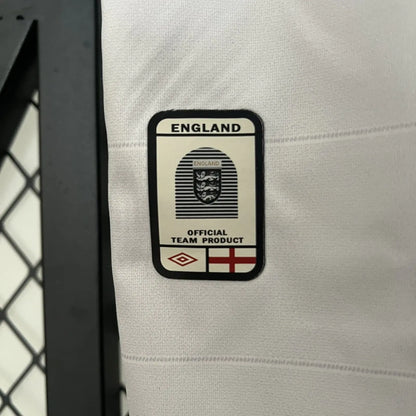 England official team product label on a white England 2004 home shirt